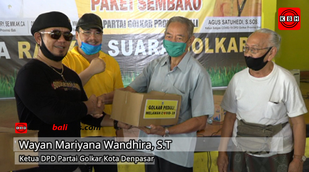 Partai Golkar Denpasar Serahkan 250 Paket sembako ke PERDODEN, Apresiasi Lestarikan Dokar di Kota Denpasar