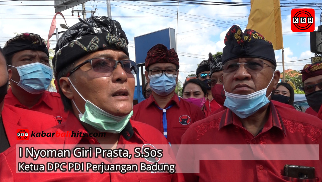Datangi Polres Badung, Kader DPC PDI Perjuangan Badung Laporkan Pembakaran Bendera