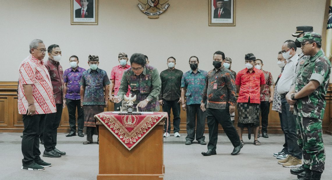 Bupati Giri Prasta Hadiri Deklarasi Pilkel Serentak Kabupaten Badung Tahun 2022-kabarbalihits